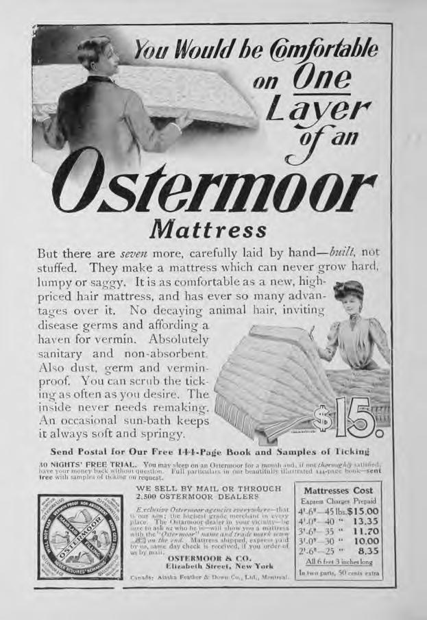 You Would be (omfbrtable on One Layer or an Wer/noor Mattress But there are seven more, carefully laid by hand built, not stuffed. They make a mattress which can never grow hard, lumpy or saggy.