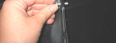 Slide a supplied Large Washer onto backside of bolt, and thread a