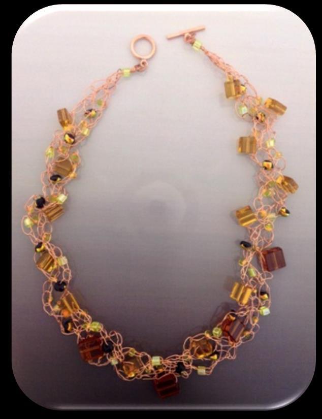 Wire Crochet Necklace Instructor: Pat Lucero In this student requested 4 hour workshop, instructor Pat Lucero will teach students the wonders and elegance of a gorgeous crocheted necklace.