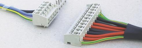 Industrial Environment AC-DC Converters >100 Watt W Series Fig. 8 System connector with screw terminals (option K). Use 1.5 mm 2 solid wires or 1.0 mm 2 stranded wires with crimp termination.