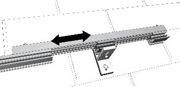 Telescopes enable adjustability at row ends, and eliminate the need to custom cut rails to length. Insert Telescope into end of rail.