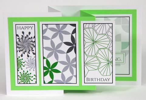 June 2017 Pattern Play Greetings to Go Page 5 of 5 Set C: 4½x6¼ White Cards with 4x9¼ Green