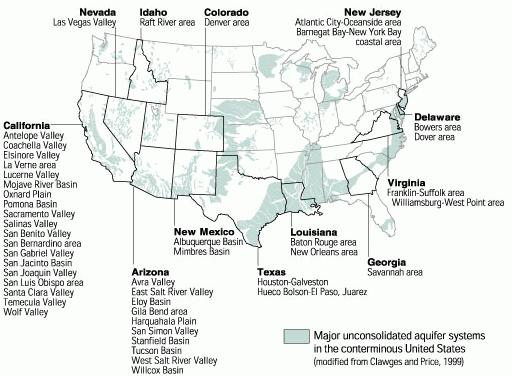 Subsidence areas of the U.S. Source: U.