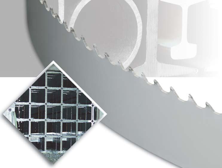 Emperor BAND SAW BLADES Ideal for production cutting of structurals, Emperor is a bi-metal blade with a heavy set made of M-42 high-speed steel containing 8% cobalt.