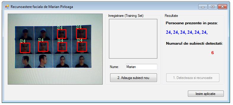 Optimizing Face Recognition in Images Table 1. Results summary of performances for each experiment Fig. 16. Screenshot of subject No.