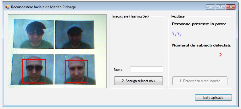 Screenshot 7 of subject database facial recognized in 6 states: glasses, frowning 130 8.