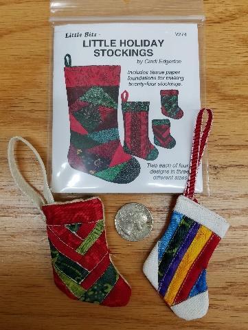 December Classes Please check sign up dates Paper Pieced Stocking Ornaments Class Pattern: Little Holiday