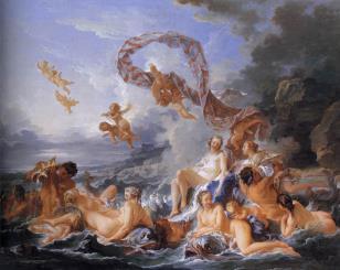 The Birth of Venus 1740, Oil on canvas, 130 x 162 cm,