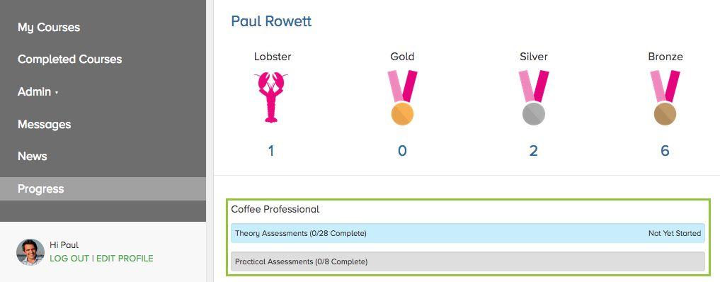 Where Can I Find My Progress Chart? 1 When on your Learner portal, click on the Progress icon.