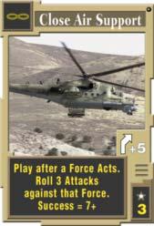 Use a Force card with a Cannon or Small Arms symbol to attack an enemy Force card.