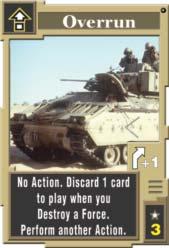Place an Acted counter on the Force card, and move the Force card back 1 Row to Stop up RAID Attack: Use a Force card