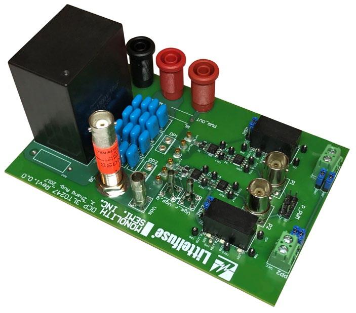 Each switch position s gate driver circuitry features a Silicon Labs digital isolator [Si8261], an IXYS current booster [IXDN614], and a Murata 2W isolated - converter [MGJ2D1225SC].