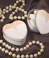 00 White Heart Shaped tins ideal for weddings presented with your choice of filling choose from: