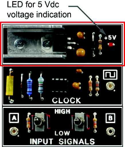 Digital Logic Fundamentals Power Supply Regulation The POWER SUPPLY REGULATOR circuit block, which is not labeled, is located above the CLOCK circuit block.