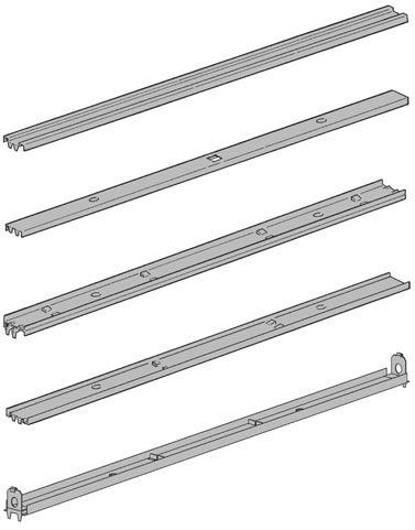 Display Shelving Installation Instructions Top Rail (R-T) Back (BE) (R-C) Splicer Rail (R-S) 78 H to 120 H only Uprite (U) Uprite End Trim (UET) Shelf Back (BE) Base