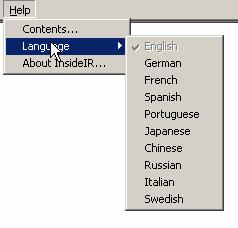 Installing InsideIR Selecting a Language 1 Selecting a Language With InsideIR, you have the ability to display a localized version of the software on your computer.