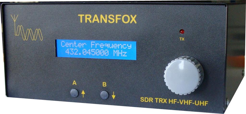 conventional fixed filter/agile LO operation, or SDR mouse tuning operation TransFox is an SDR (Software Definable Radio) transceiver, based on the SynFox High Resolution Multi-Accumulator