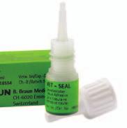 VetSeal, green Content/Box Article no. 5 ampules of 3 ml 18554 Applications 1 1 Remove cap and cut off tip bevel to give drop size needed.