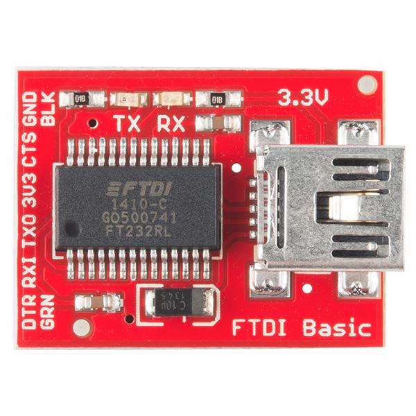 components separately. The FTDI Basic Breakout is used to communicate between a computer and Arduino.