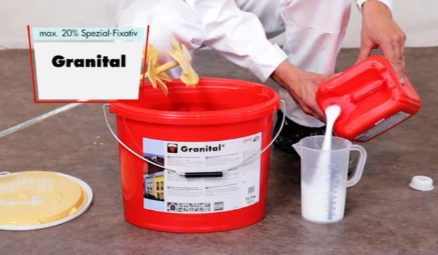 paint equals 1 lt Dilution/Fixativ and 20% dilution for 25 kg paint equals 5 lt Dilution/Fixativ.