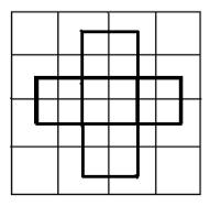The number of squares consisting of 4 small squares in (c): 5 + 5 = 9; (4) The number of squares in (d): 4. The total number of squares is 0 + 4 + 9 + 4 = 67.