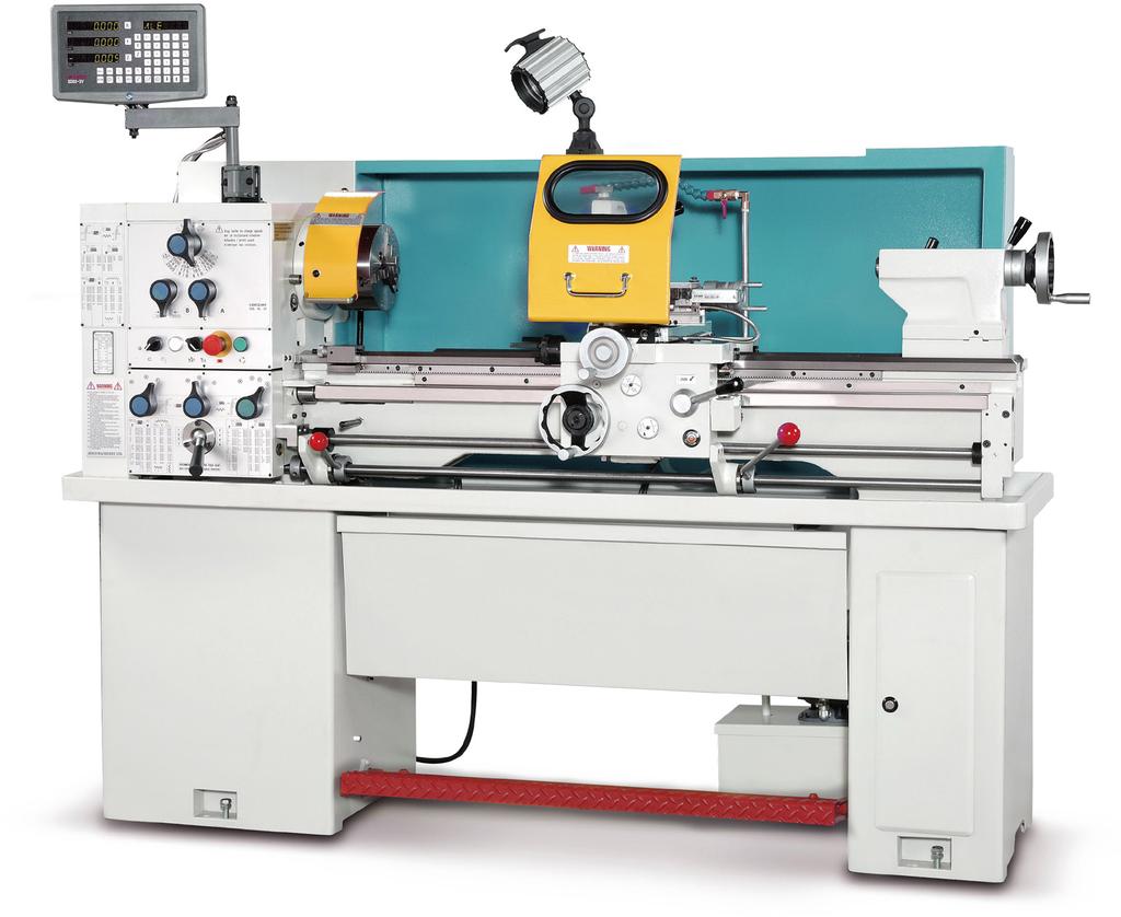 HIGH SPEED PRECISION LATHES C13 SERIES D1-4 Camlock spindle nose Geared Head 8-step spindle speed from 105-2000 rpm (J Models) Optional 2-speed motor driven for 16-step speed from 53-2000 rpm