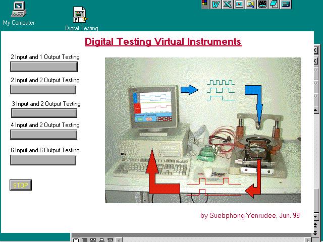 CUSOM SOFWARE INERFACE Click on digital testing icon to invoke the lab view software