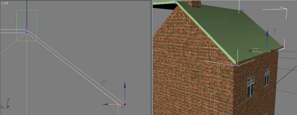 You can zoom in and get as picky as you want in lining up your roof, decide the angles and so forth, but as I'm just showing you how to do these things,