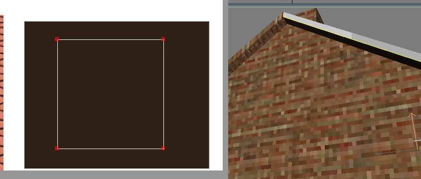 "select face". Select the top surface of the roof on whatever side is turned towards you, then click "planar map" then "edit.