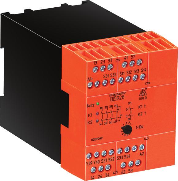 Single and 2-channel operation Line fault detection on -button, when -button is connected to - Manual restart with button on - or automatic restart with bridge between - With or without cross fault