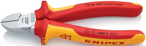 Diagonal Cutters DIN ISO 5749 70 The next generation of the KNIPEX classic, with even better features: plus longer