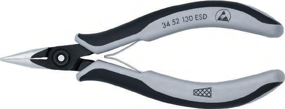 20 % lighter than conventional electronics pliers > > bolted joint and carefully manufactured joint surfaces for even, low-friction movement