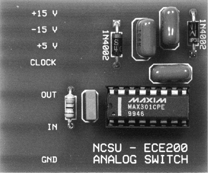 115 sampling clock analog signal analog switch sampled signal Figure 10.5: An electronic switch is used to sample the analog signal.