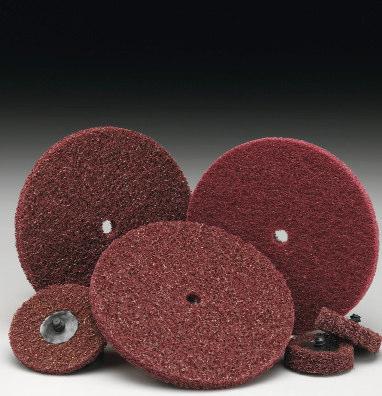 ALUMINUM OXIDE FINE 1 66261008108 (ONE OF EACH ALUMINUM OXIDE VERY FINE SPECIFICATION) SILICON CARBIDE MICRO FINE BEAR-TEX HIGH STRENGTH DISCS Made of non-woven nylon web impregnated with abrasive