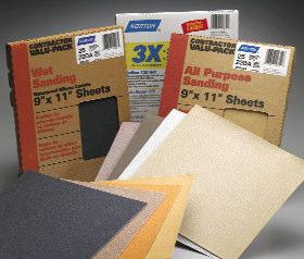 CLOTH & PAPER SHEETS PAPER SHEETS Full size (9" x 11") and cut sheets are used for both metalworking and woodworking applications.