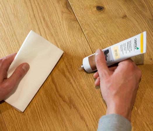 This combination of oils and waxes can be used on any wooden flooring, such as solid wood, plank and strip, OSB and cork flooring as well as stairs. 1. Clean and dust the surface.
