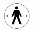 Signs 8432 76ømm Male international symbol. 8447 76ømm sign. Automatic fire door keep clear to BS5499. 44005 127 x 4mm numerals complete with 4mm threaded sockets and 8mm rawlplugs.