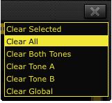 Clear All button - Click to choose from a list of options to remove all or selected assignments currently shown in the MIDI Assignments display.