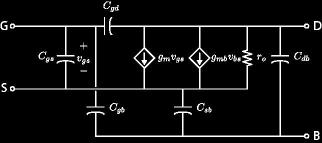 FET Simplified Models For low frequencies, the resistors are ignored.