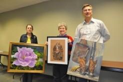 PAINTING OF THE MONTH WINNERS And the Winners Are... 1. Cynnia Barretto for "My Peony"-Oil 2. Linda Ferguson for "The Elder"-Charcoal/Conte 3.
