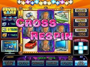 D. Cross Respin With identical symbols on cross line, player enters the