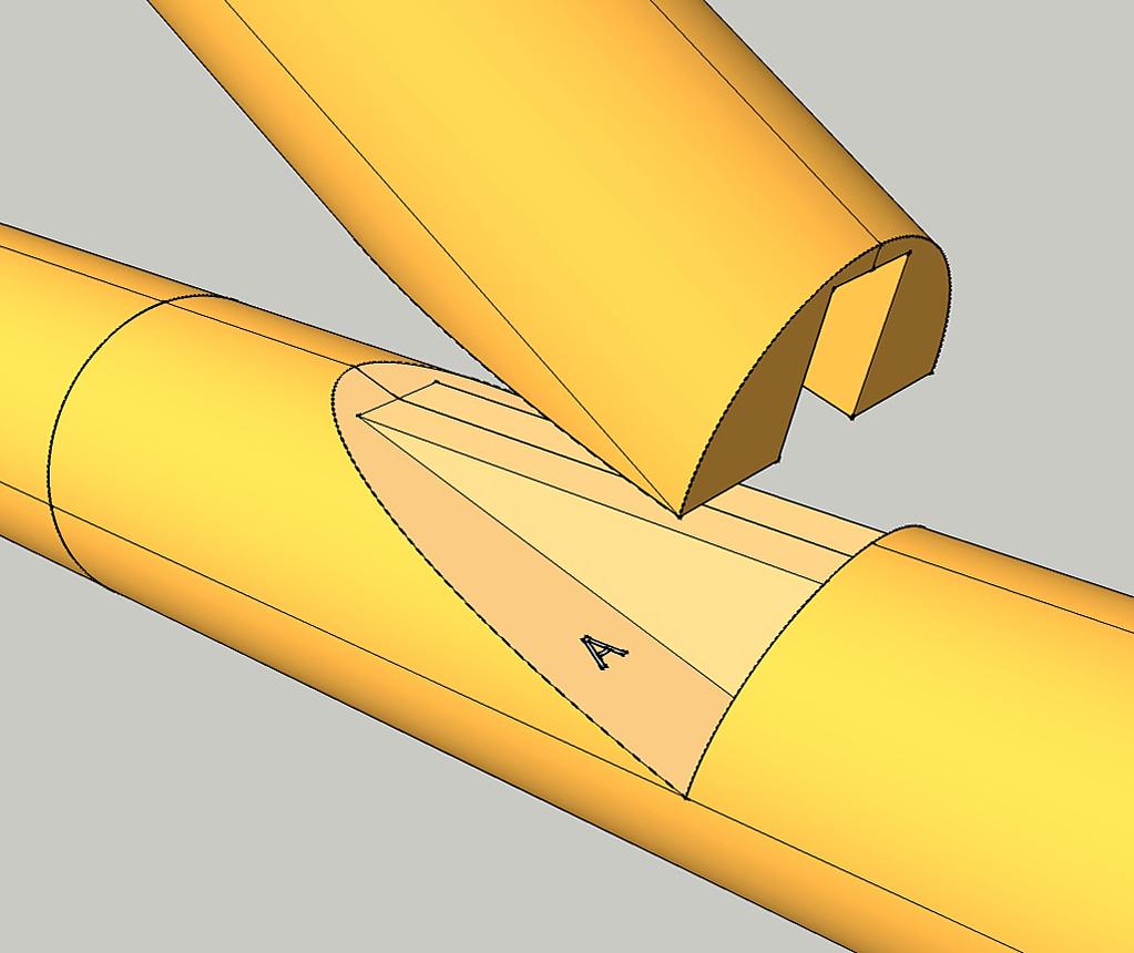 One joint is based on mitered joinery, and the other joint I have not seen before. The new joints could be used for log post-and-beam and for log trusses.