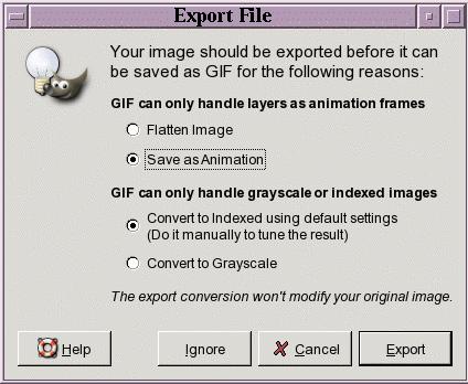 Animation GIMP (GNU Image Manipulation Program) MANUAL Animated GIFs are one of the more ubiquitous graphics formats on the web today. Gimp makes making animated GIFs quite easy.
