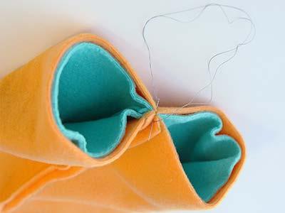 Take both the inner lining and the outer shell, and find where the back seams are.