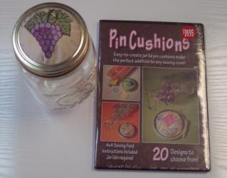 Jar Cover / Pincushion No more plain Jar Covers (canning jar lids) Choose from 20 designs Cost $10.