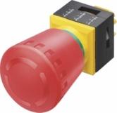 Actuators and Indicators, Plastic, Square, 26 mm 26 mm Actuators and indicators Version Color of handle EMERGENCY-STOP devices according to ISO 850 and IEC 60947-5-5, with holder 1)2).