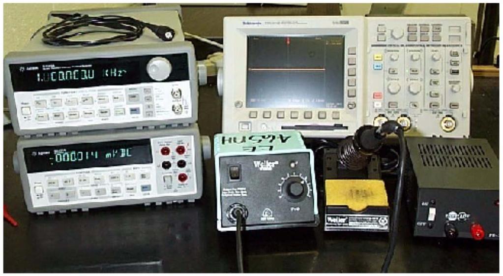 Course Equipment Arbitrary waveform generator Digital oscilloscope Multimeter 12 volt power supply Soldering Station (we