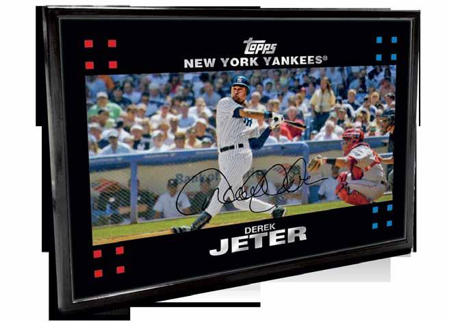 HOBBY & JUMBO BOX ONLY Gold Framed Derek Jeter Reprints Sequentially numbered to 10.