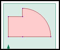point. You can draw a straight line then use the Arc or Fillet tool to create the arc. Figure 37.