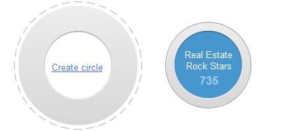 Circles on GOOGLE PLUS (pg2) Click on the gray circle to create your own circles.